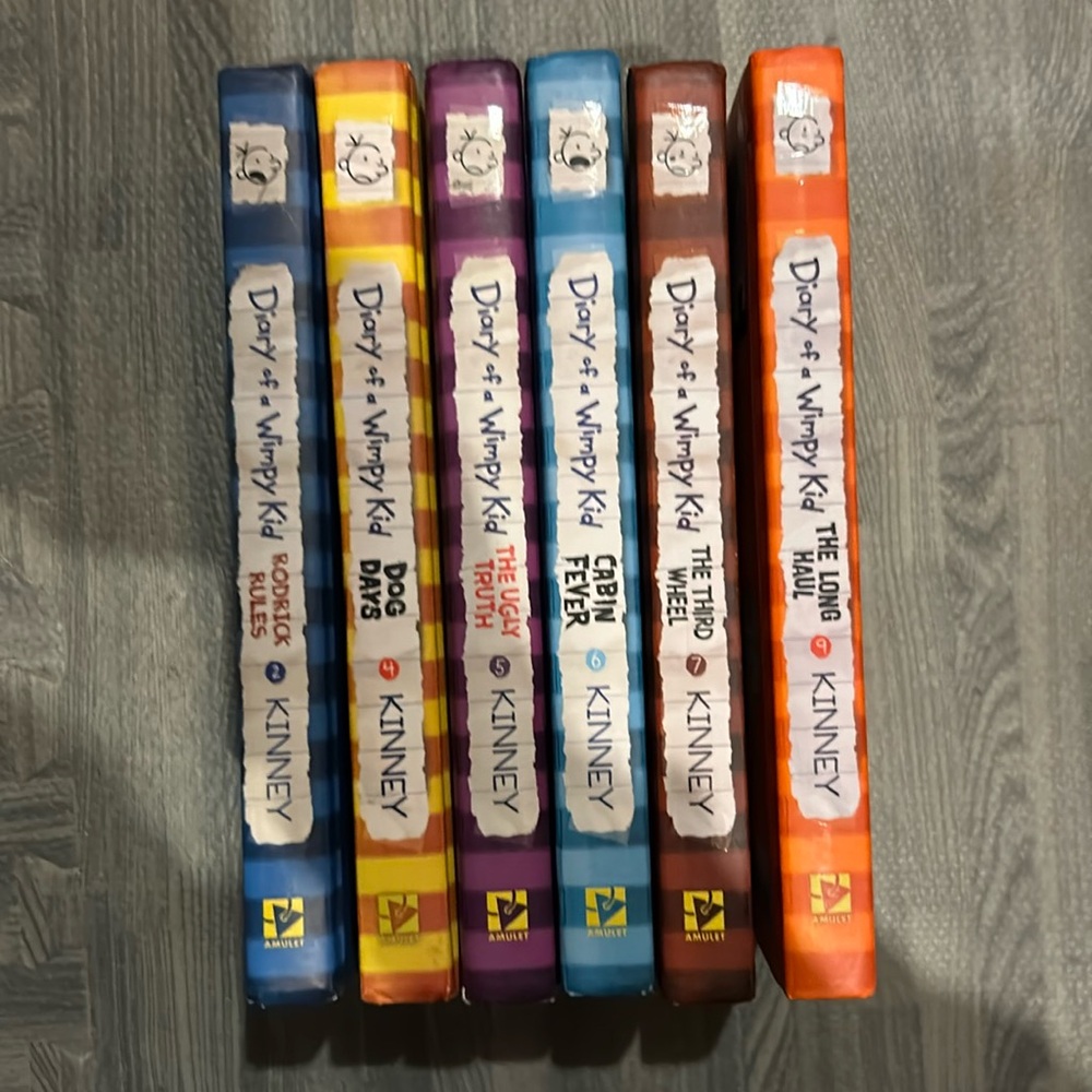 Diary of a Wimpy Kid hard back books 
6 books